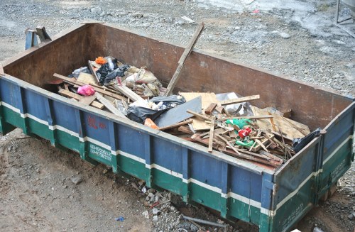 East London rubbish clearance team in action