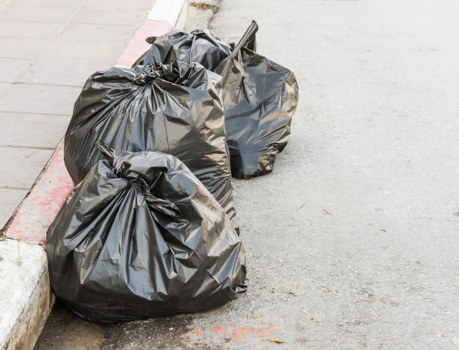 East London waste collection trucks in operation